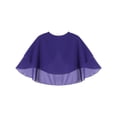 thumbnail image 4 of Miutii Womens Soft Chiffon Shawl Wraps Shrug for Evening Dress Ruffle 2-Layer Wedding Cape Bolero Purple One Size, 4 of 5