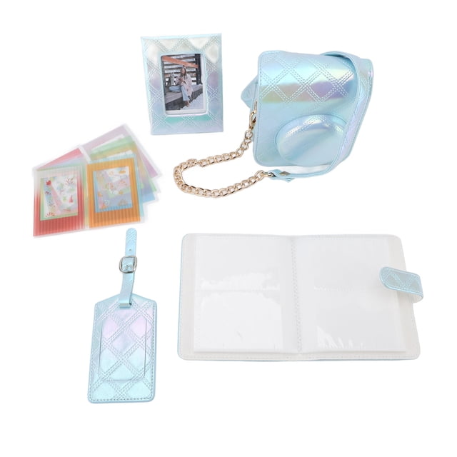Protective Case for Mini12, Instant Camera PU Leather Bag, with Photo Album, Photo Frame, Photo Frame Stickers, Camera Protective Case