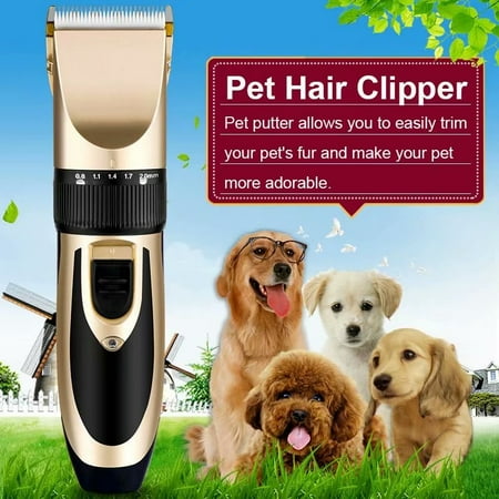 VicTsing Professional Low-Noise Grooming Kit Cat Dog Hair Trimmer Electric Pet Hair Clipper Shaver Set Haircut Machine USB Charging US
