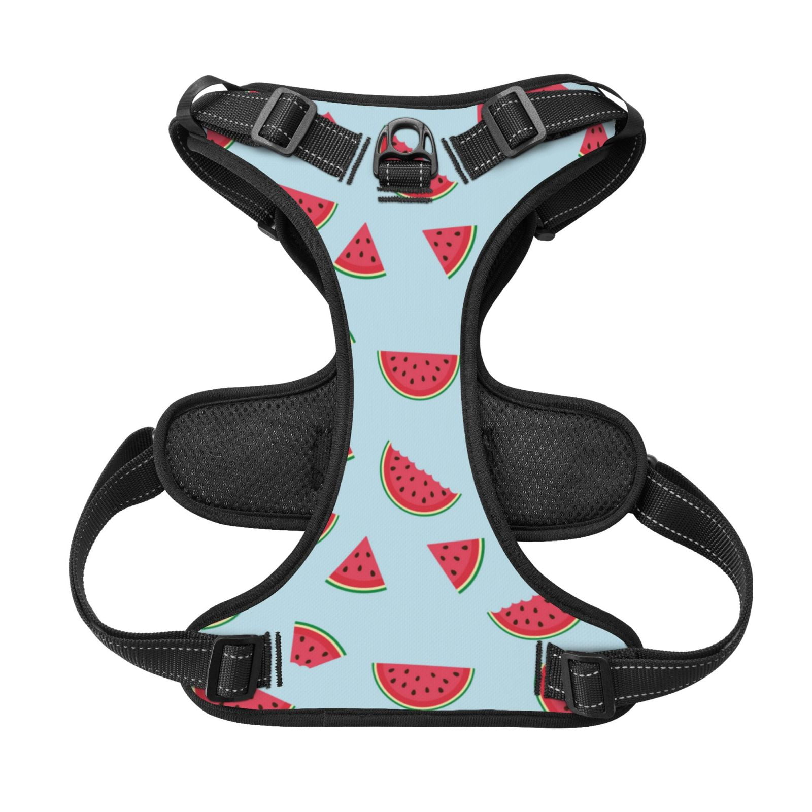 Kdxio Watermelon Print No Pull Dog Harness Adjustable Reflective Oxford Easy Control Medium Large Dog Harness for Training and Everyday-Medium