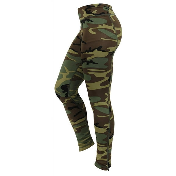 Rothco 15772 Women Woodland Camo Performance Workout Leggings - Medium