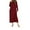 Burgundy, variant on Women's Zip Up Hoodie House Coat Long Robe Pocket Long Sleeve Full Length Housecoat Soft Bathrobe Zipper Navy XX-Large