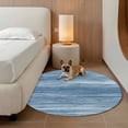 thumbnail image 3 of Blue Round Rug 5ft Washable Circle Kitchen Rugs Non Slip Vintage Modern Abstract Art Ombre Large Area Rug Indoor Floor Carpet for Bedroom Living Room Home Office Dining Room Nursery, 3 of 8