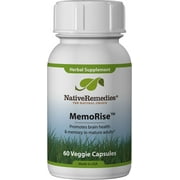 Native Remedies MemoRise Capsules - All Natural Herbal Supplement for Brain Health and Memory in Mature Adults - 60 Veggie Caps