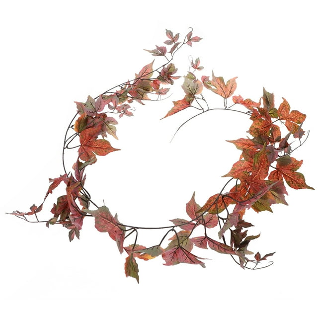 1,8 M otoño hoja de arce artificial guirnalda ventana pared decoración de otoño ornamento colgante planta hojas boda fiesta guirnaldas regalo especial