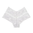 thumbnail image 6 of Panties for Women,Floral Lace Boyshort Panties for Women Low Rise Comfortable Underwear Female Lingerie,Womens Underwear,White,M, 6 of 6