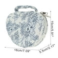thumbnail image 2 of Bolsa de Maquillaje con Patrón Floral en Forma de Corazón para Viajes de Bargains Únicos, Poliéster Blanco, 2 of 6