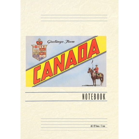 Vintage Lined Notebook Greetings from Canada (Paperback)