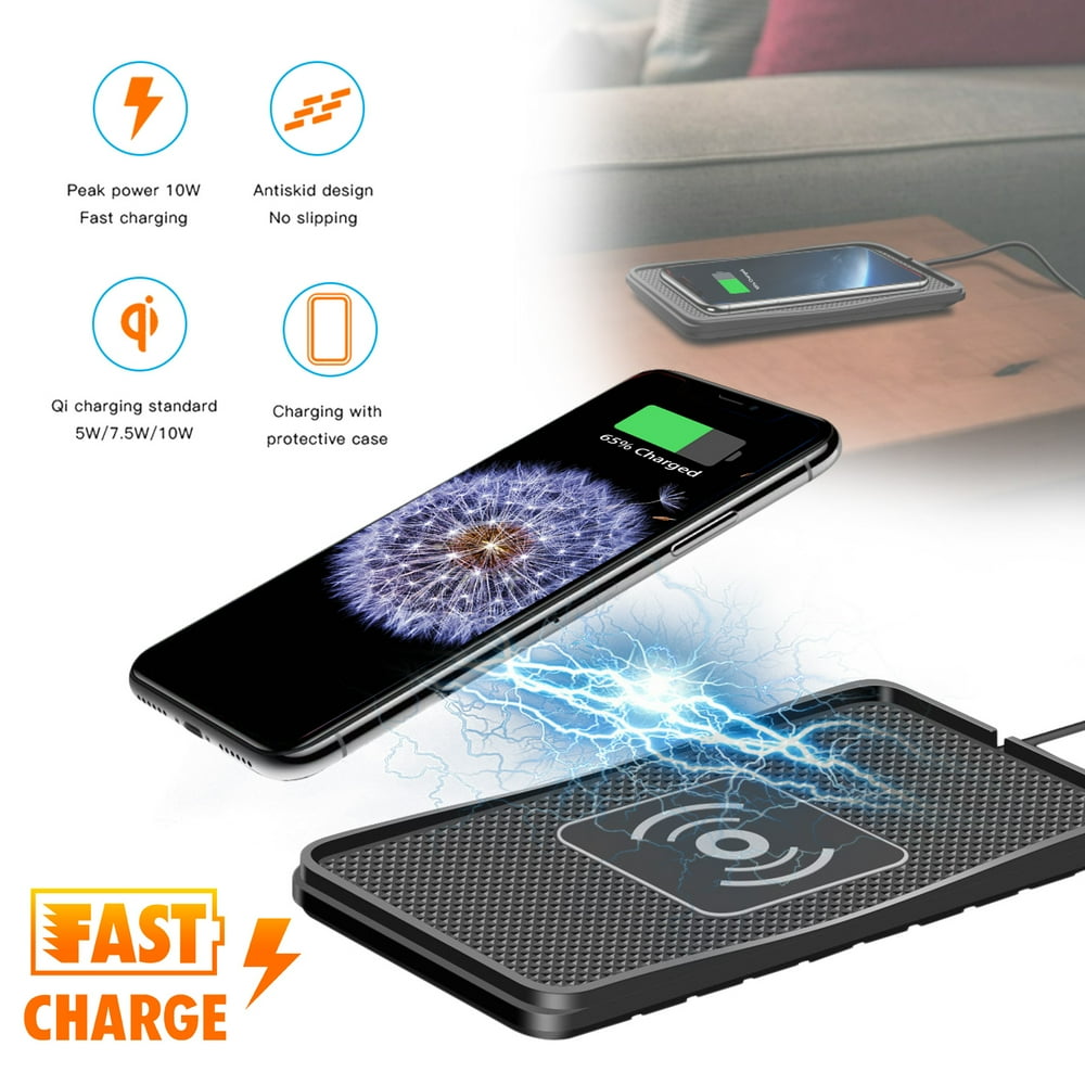 TSV Wireless Charging Pad, Smallsize Portable Qi Fast Charger Dock