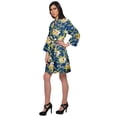 thumbnail image 3 of Moomaya Printed Crossover Robes Bridesmaid Getting Ready Bathrobes For Women, 3 of 5