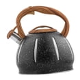 thumbnail image 4 of Hervidor de con silbato para elegante con mango de acero inoxidable de ebullición rápida tetera única para agua hirviendo Camping leche Macarena Hervidor de agua con silbato, 4 of 8