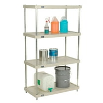 Nexel 4 Shelf Solid Plastic Shelving Unit Nexelon Posts 36""W x 18""D x 74""H