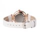 thumbnail image 4 of Reloj de pulsera con correa de PU para mujer, esfera redonda, decoración de Rhiestone, reloj de cuarzo, color blanco, 4 of 5