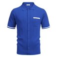 thumbnail image 3 of COOFANDY Men's Short Sleeve Knit Shirts 2025 Vintage Button Down Polo Shirt Casual Beach Tops, 3 of 6