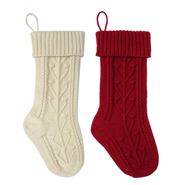 Calcetines navideños, decoración, medias tejidas de alce, calcetín, bolsa de regalo para dulces, adornos para árboles de Navidad