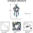 thumbnail image 2 of Dream Catcher Urn Necklace Heart Cremation Jewelry for Ashes for Women Men Memorial Hollow Pendant Perfect Gift, 2 of 7