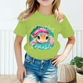 thumbnail image 2 of GDREDA Vêtements Fille Enfant Filles Mignon Mode Imprimé Confortable Col Rond Manches Courtes Tee Été Décontracté Ample T-Shirt Hauts T-Shirts Filles Graphique Vert Clair,12-14 Ans, 2 of 4