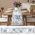 thumbnail image 4 of Marine Life Octopus Seahorse Table Runner 13x70in Non-Slip Cotton Linen Table Runners, Watercolor Corals Fish Dresser Scarves TableRunner for Dinner Kitchen Dining Wedding Party, 4 of 9