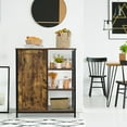 thumbnail image 2 of Giantex Armoire de Rangement Industrielle, Armoire Autoportante avec 3 Étagères Ouvertes et Porte, Buffet de Sol Multifonction, 2 of 10