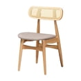 thumbnail image 2 of Baxton Studio Tarana Grey Fabric and Natural Oak Wood 5-Piece Dining Set, 2 of 10