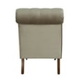 thumbnail image 4 of Linon Cora Tufted Velvet Slipper Chair, Mink, 4 of 6