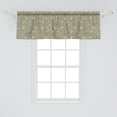thumbnail image 2 of Ambesonne Nature Valance Pack of 2, Chill Autumn Vibes Leaves, 54"X18", Slate Brown White Khaki, 2 of 4