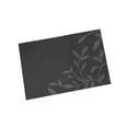 thumbnail image 1 of Ounissouiy Manteles individuales de hoja de PVC, manteles individuales, posavasos de vino, aislamiento rectangular, accesorios de decoración de Hotel, Mostrada negro gris hoja Ounissouiy HA082985-01, 1 of 1