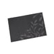 thumbnail image 1 of Yuarrent Manteles individuales de hoja de PVC, manteles individuales, posavasos de vino, aislamiento rectangular, accesorios de decoración de Hotel, Mostrada negro gris hoja Yuarrent HA082985-01, 1 of 1