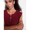 thumbnail image 5 of Scenario Women's Tank Sweater with Short Flutter Sleeves, Lightweight, Sizes XS-XXXL, 5 of 6