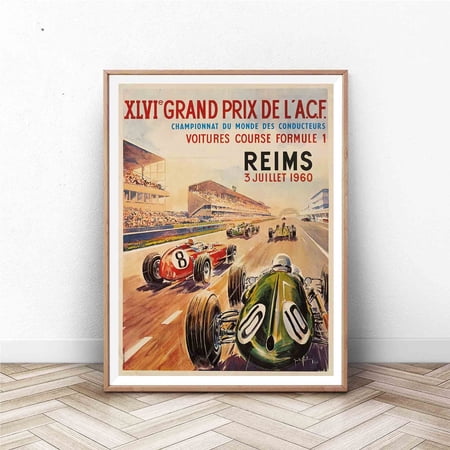 Storstar Vintage Poster, Car Print, Racing Art, Monaco, Hours of Le Mans, Unframed Paper Poster 8x12in