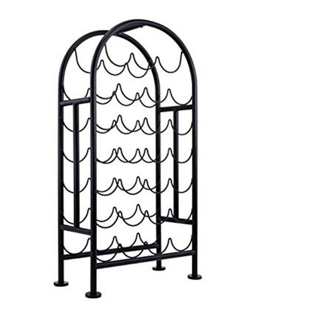 Standing Wine Rack 27 Bottle - Metal Matte, Black