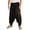 Black, variant on Men Pants Loose Fit Stylish Nylon Men Harem Pants for Party