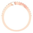thumbnail image 5 of 0.21 ct Brilliant Round Cut Natural Morganite 14k Rose Gold Stackable Band SZ 5, 5 of 6