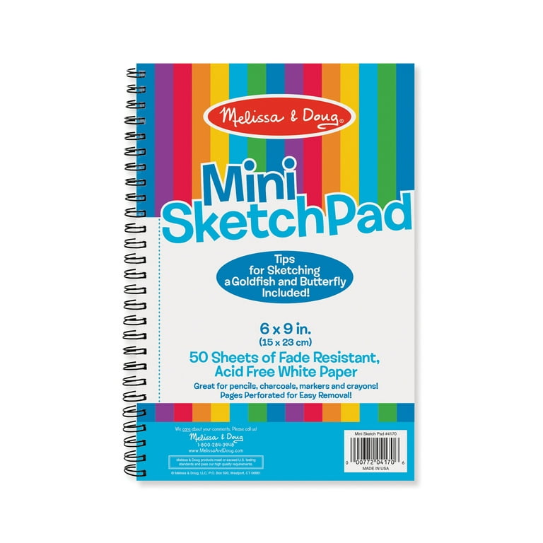 Melissa & Doug Drawing Paper Pad 6 x 9 Inches - 50 Sheets, 4-Pack