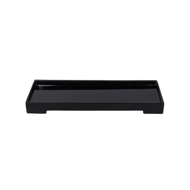 Yuarrent Bandeja de tocador, mano de obra multiusos, accesorios para el hogar, de tocador, de almacenamiento, organizador de cocina, planta de Juegos de accesorios de baño Negro