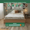 thumbnail image 3 of UltraFlex® ATLAS Matelas en Mousse Ferme Réversible Format Double Fabriqué au Canada – Mousse Haute Densité Infusée de Gel Rafraîchissant avec Housse en Bambou Respirante – Certifié CertiPUR-US® pour un Confort et un Soutien Supérieurs, 3 of 9