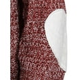 thumbnail image 3 of Women Heart Pattern Round Neck Knits Sweater Pullover, 3 of 7