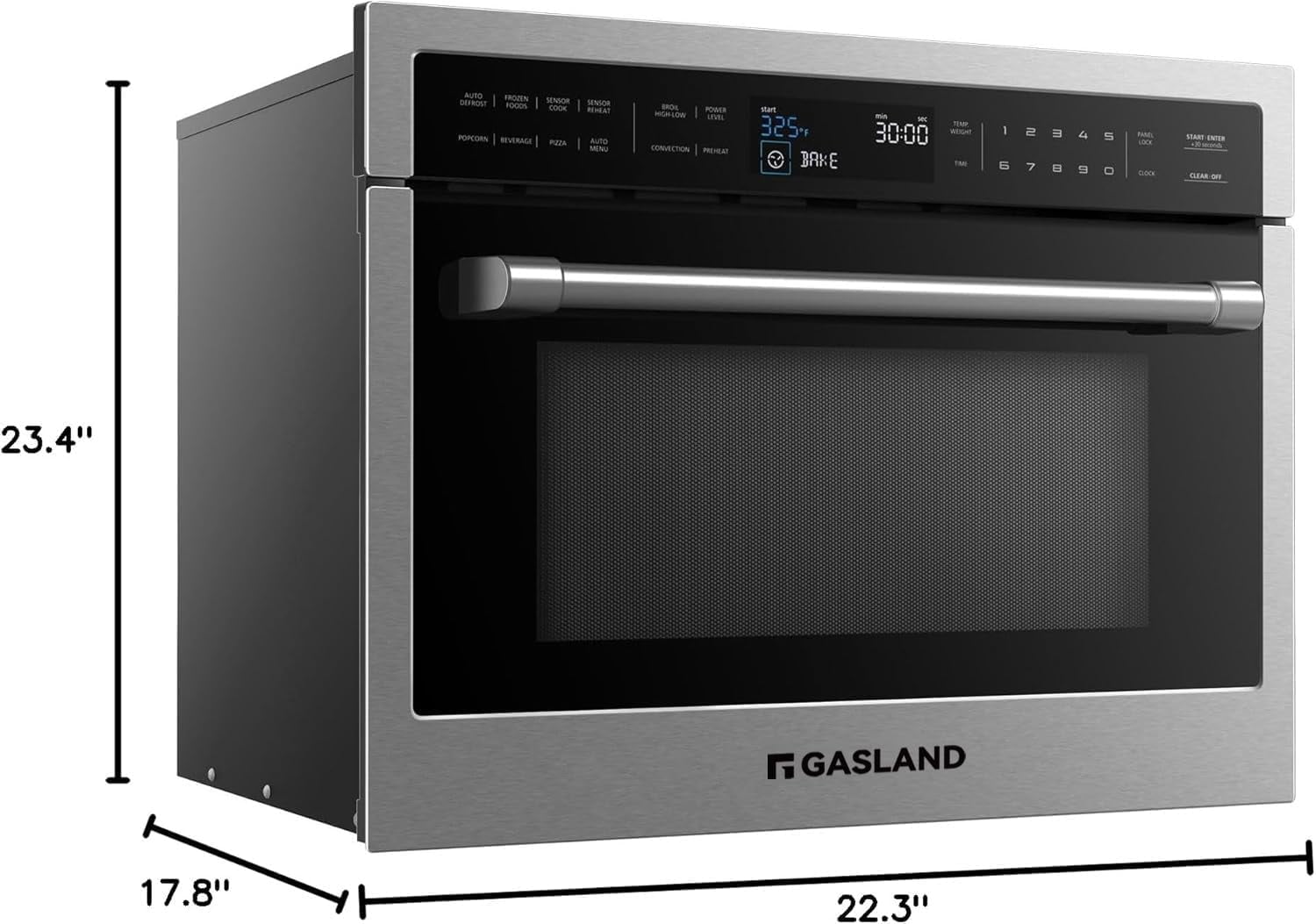 Gasland Chef 24 Inch Built-in Convection Microwave Oven with 1.6 Cu. ft. , 1000 Watt, Sensor Cook, Stainless Steel