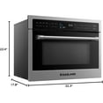 thumbnail image 3 of Gasland Chef 24 Inch Built-in Convection Microwave Oven with 1.6 Cu. ft. , 1000 Watt, Sensor Cook, Stainless Steel, 3 of 8