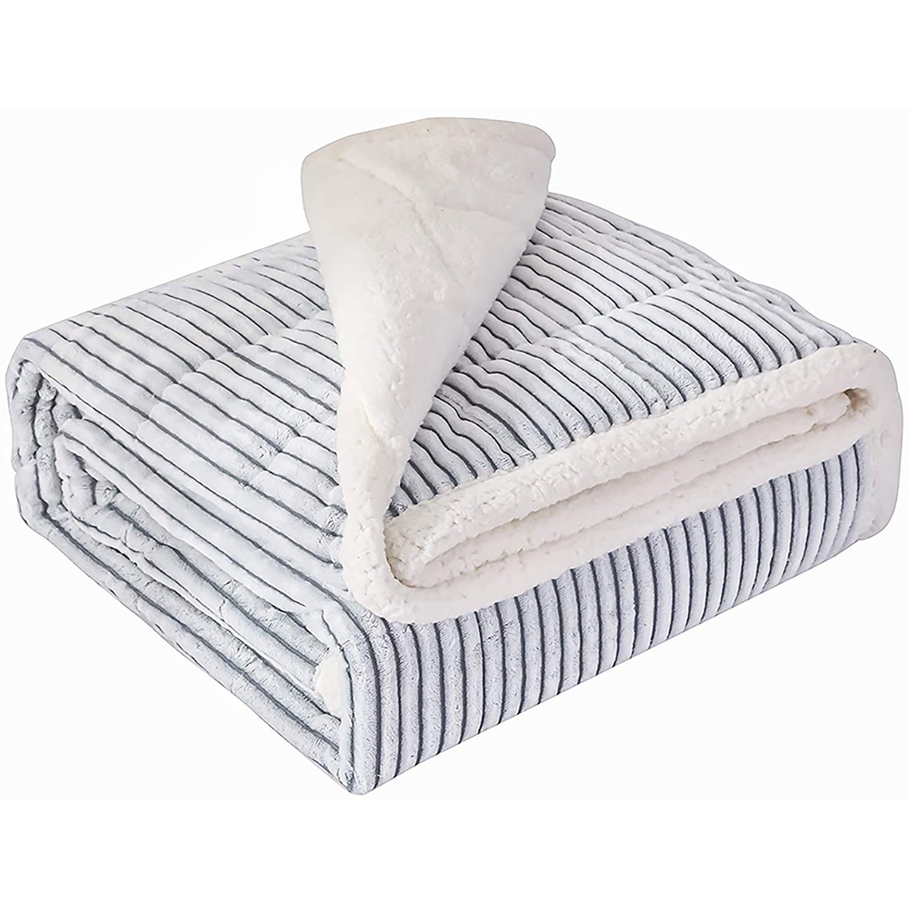 Sherpa Weighted Blanket 20 Lbs For Adult,Plush Fleece Minky 20 Lb