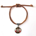 thumbnail image 1 of Hey Tibbers Bracelet Leather Hide Rope Wristband Brown Jewelry, 1 of 3