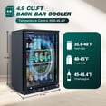 thumbnail image 3 of Wine and Beverage Refrigerator, 24 Inch Beverage Refrigerator Cooler, 160 Cans Glass Door Mini Fridge for Beer, Wine, Drinks Storage, 4.9 Cu.Ft Beverage Fridge for Bars, Kitchens, Office, 3 of 8