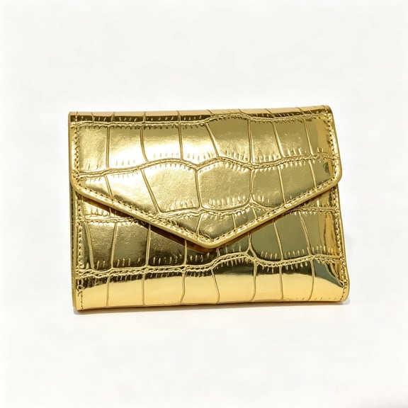 Gold Laser Women Wallet High Capacity Card Holder Coin Purses Fashion Business Credit Card Case