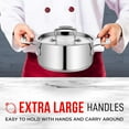 thumbnail image 4 of Bakken 2-Quart Stainless Steel Stockpot with Lid, Heavy-Duty 18/8 Steel, Riveted Handles, Oven & All-Stove Safe, 4 of 9