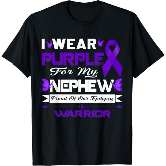 I Wear Purple For My Nephew Proud Of Our Epilepsy Warrior T-Shirt
