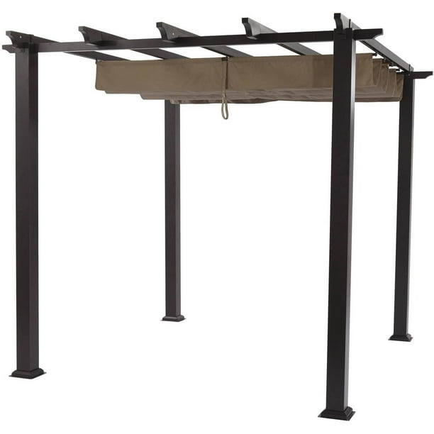 Better Homes & Gardens Meritmoor 9' x 9' Steel Pergola, Black Walmart