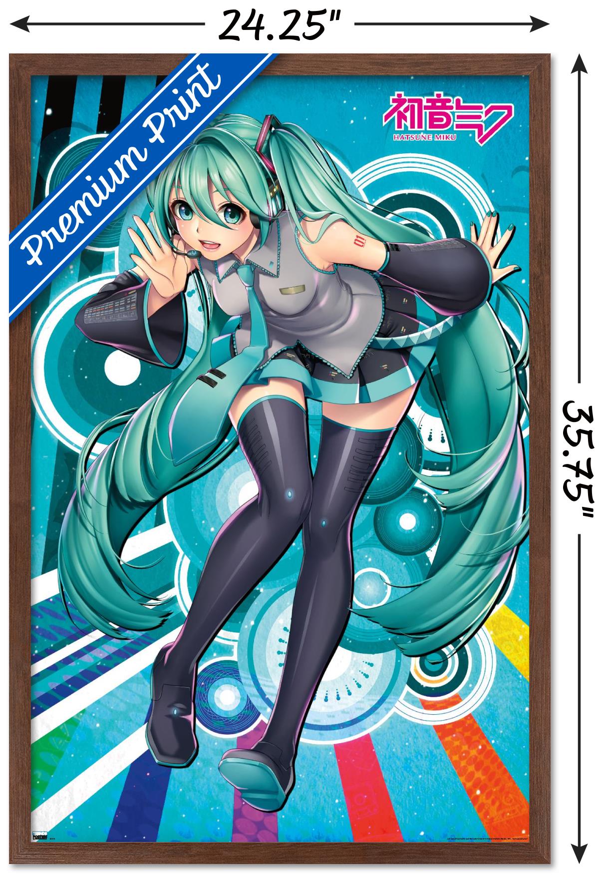 Hatsune Miku - Whisper Wall Poster, 22.375" x 34", Framed