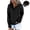 Black cheap stuff under 5 dollars, variant on Dyegold Womens Long Sleeve Tops Online Shopping Fleece Loose Oversized Sweatshirt Hooded Casual Button Up Sweater Ladies Long Sleeve Winter Jacket Solid Comfy Clothes Fashion Teen Girls Shirts