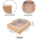 thumbnail image 3 of 24 cajas de regalo con forma de camello, cajas de papel plegables para galletas, cajas de repostería, cajas de cartón kraft para dulces con ventana, 13 x 10 cm, 3 of 7
