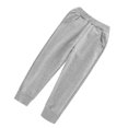 thumbnail image 3 of Pantalones de Chándal de Lana para Niños Cintura Elástica Pantalones de Lana Cálidos Informales de Algodón Súper Suave para Invierno al Aire Libre Gris XL, 3 of 5